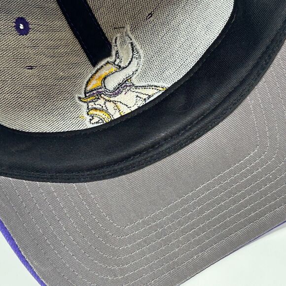 Vintage Minnesota Vikings Hat Baseball Cap Motorola 90s Purple NFL Football New - Picture 5 of 11